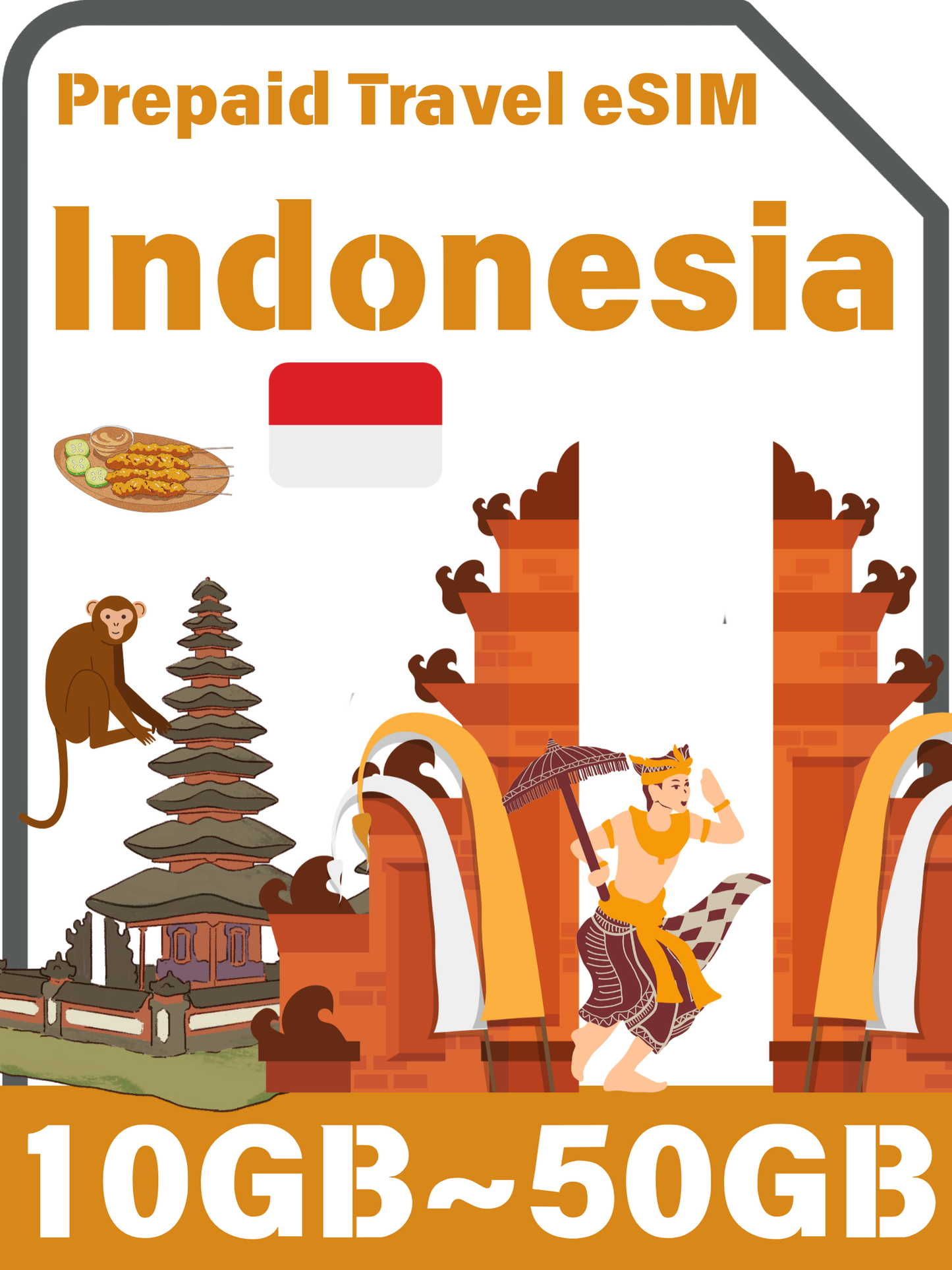 Indonesia eSIM for Tourists – Singtel Network | 10GB, 20GB & 50GB Travel Plans