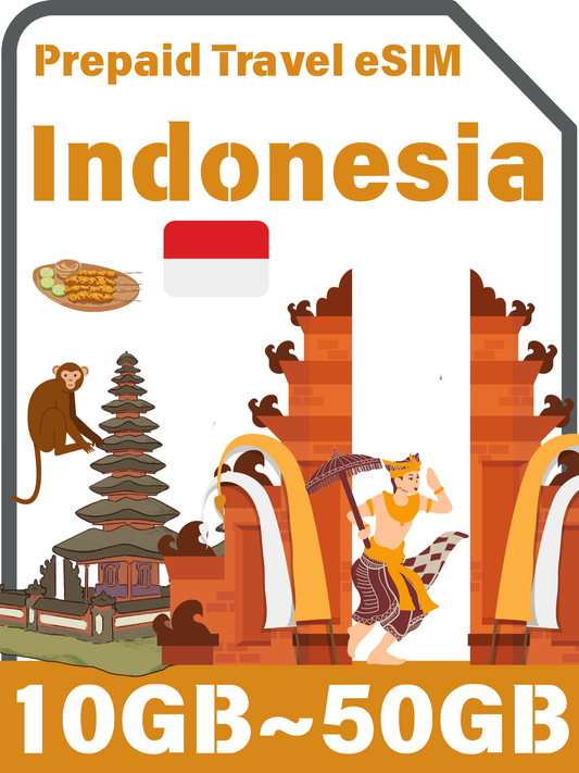 Indonesia eSIM for Tourists – Singtel Network | 10GB, 20GB & 50GB Travel Plans