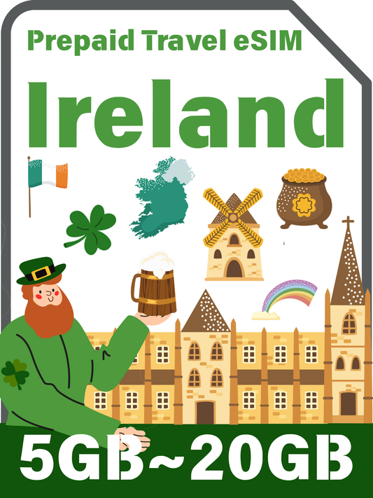 Ireland Prepaid Travel eSIM Card