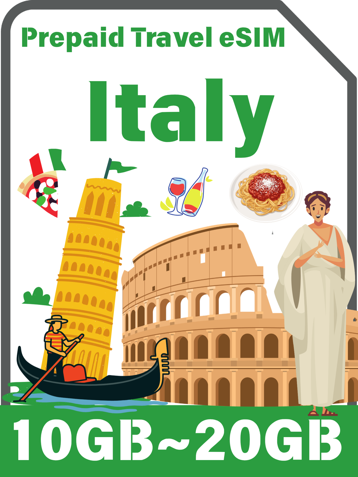 Prepaid eSIM Italy: Unlimited 5G Data, No ID | Wind & Vodafone