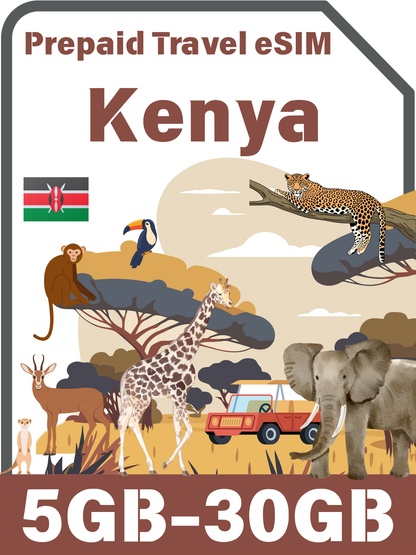 Kenya Travel eSIM | Airtel 4G/5G Unlimited Data Plans