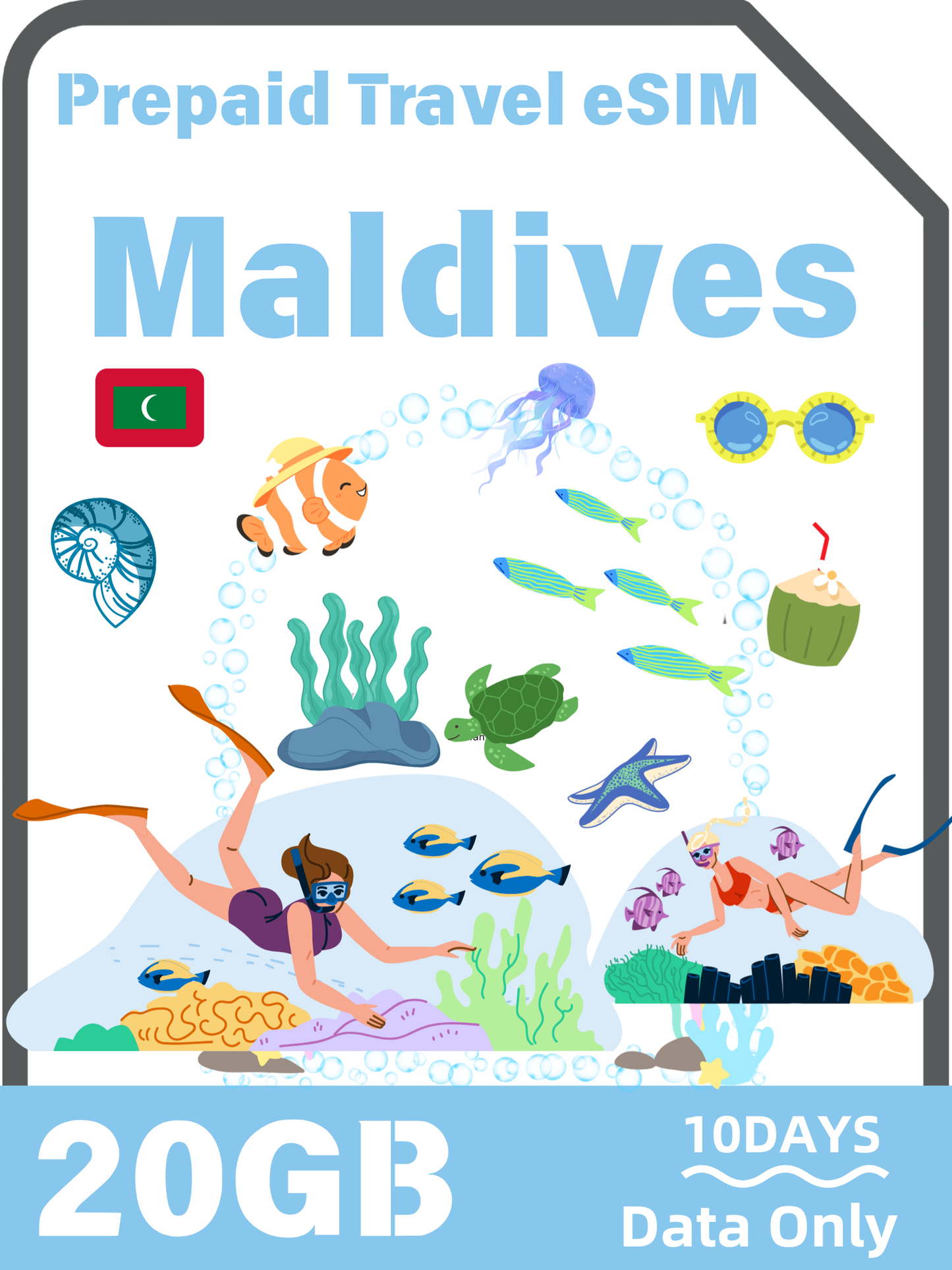Maldives Prepaid Tourist eSIM 