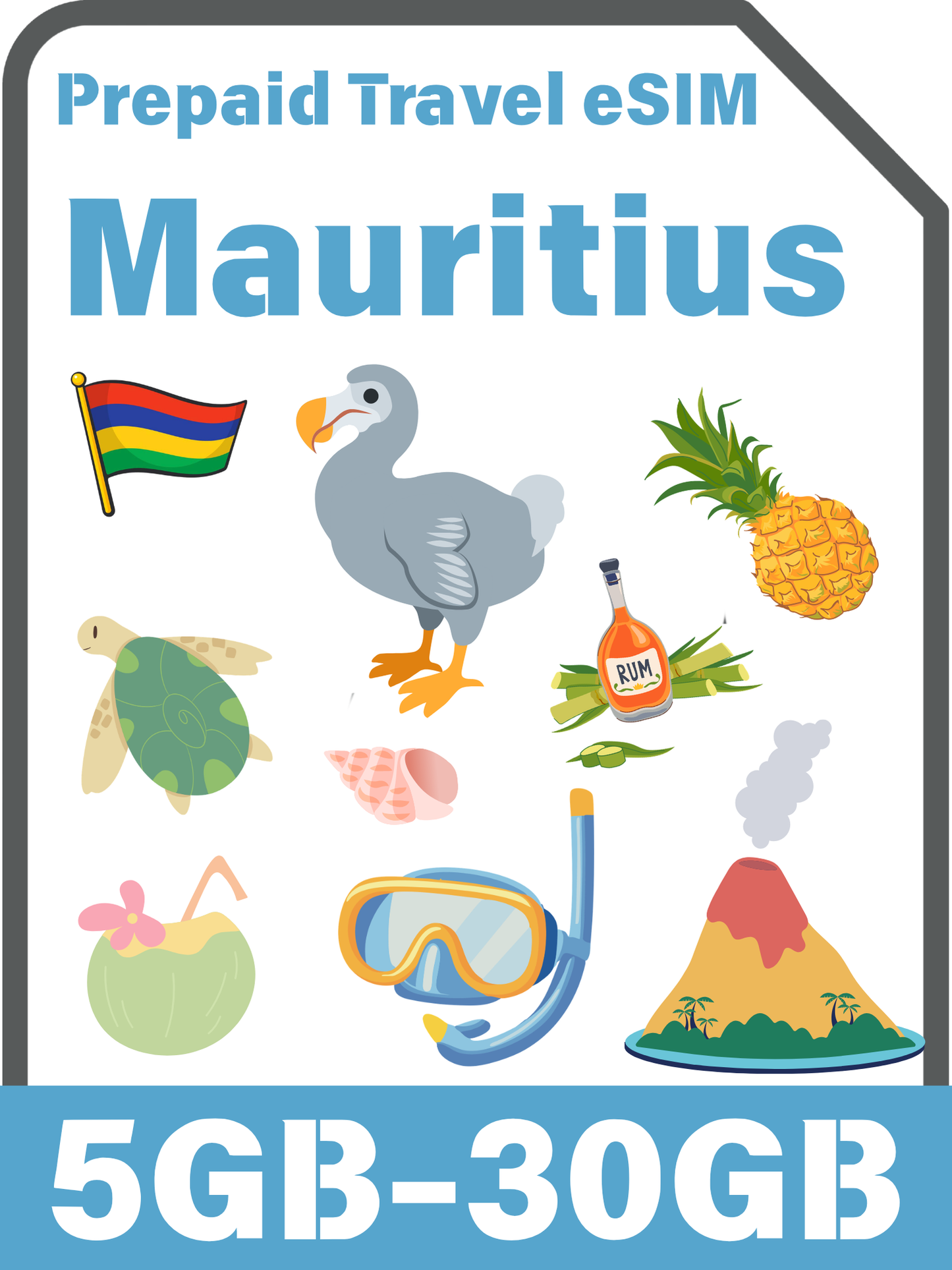 Mauritius Travel eSIM | Emtel 5G Unlimited Data