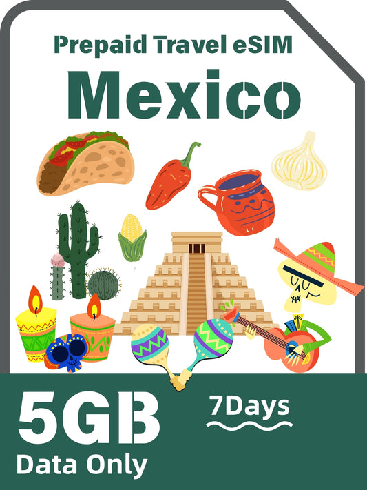 メキシコ プリペイド旅行 eSIM カード