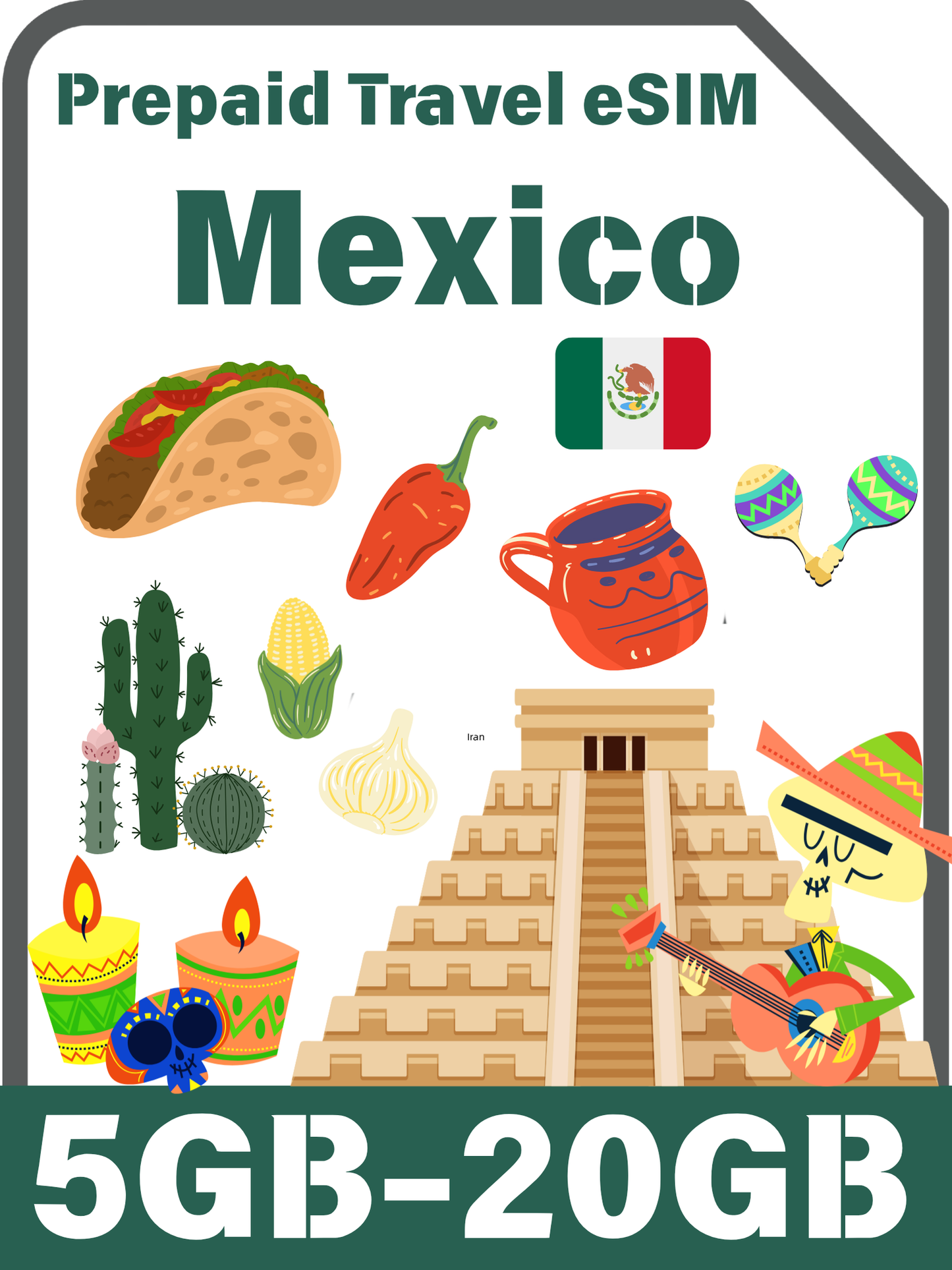 Mexico Travel eSIM | AT&T 5G Unlimited Data Plan