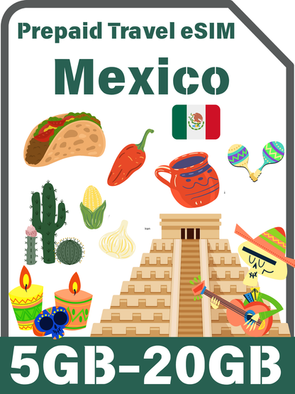 Mexico Travel eSIM | AT&T 5G Unlimited Data Plan