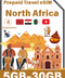 North Africa 4 Countries Prepaid Travel eSIM｜Morocco, Egypt, Algeria & Tunisia