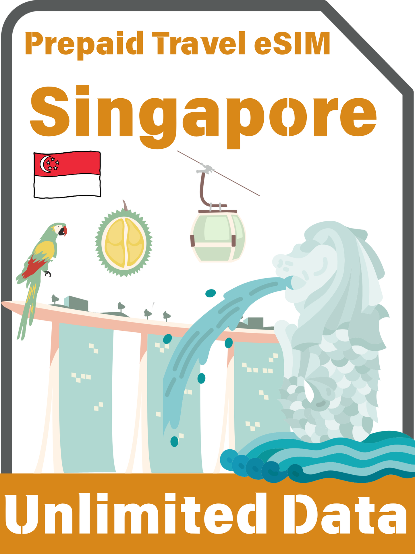 Singapore Travel eSIM — Unlimited Data, No Registration