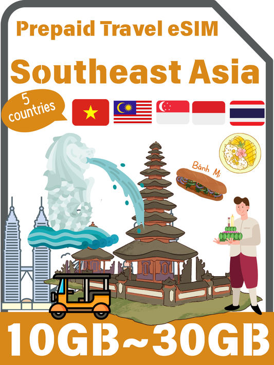 Southeast Asia eSIM: Thailand, Vietnam, Singapore & More | 4G/5G