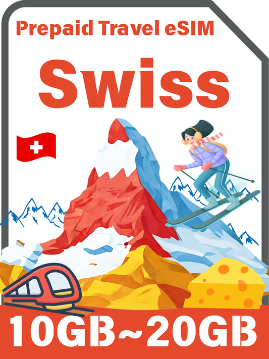 Swiss / Switzerland Prepaid Travel eSIM Card