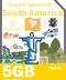South America 9 Destinations Prepaid Travel eSIM Card